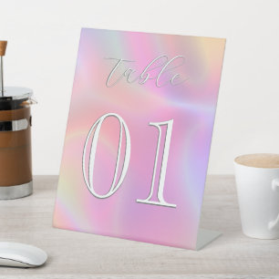 Minimalist, Modern, Gradient, Custom Number Pedestal Sign