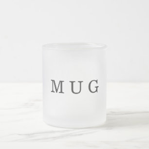 Minimalist Modern Graphic Design Frosted Glass Coffee Mug