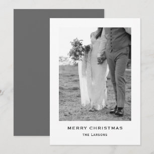 Minimalist Modern Gray Christmas Card