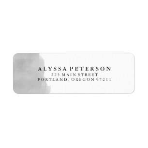 Minimalist Modern Grey Watercolor Splash