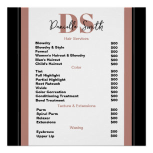 Minimalist Modern Hairstylist  Poster