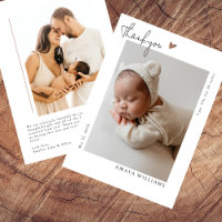 Minimalist Modern Hand-writing 2 Photo New Baby