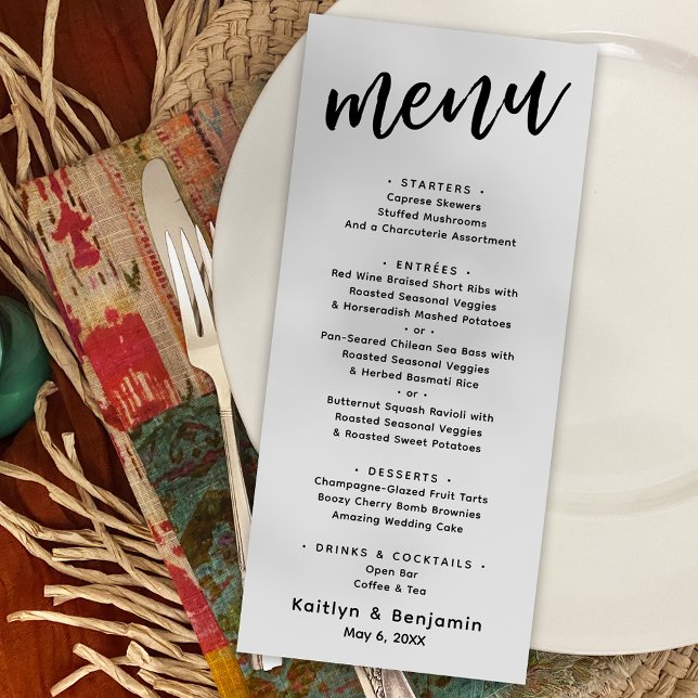 Minimalist Modern Handwriting Typography Menu (Creator Uploaded)
