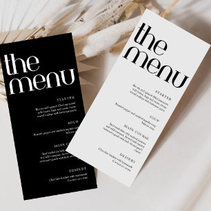 Minimalist Modern Handwriting Wedding Dinner  Menu