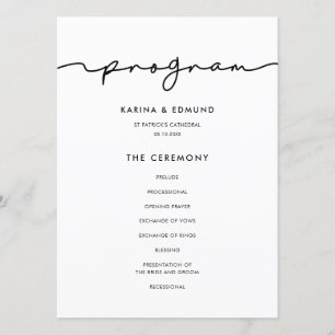 Minimalist modern handwritten calligraphy programme
