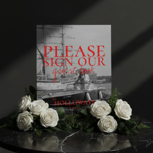 Minimalist Modern Handwritten Guest Book Sign