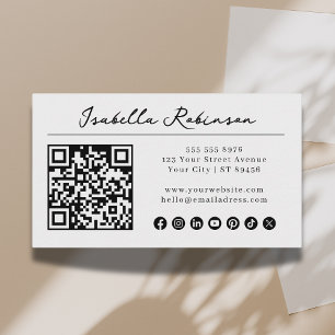 Minimalist Modern Handwritten Script Business Card