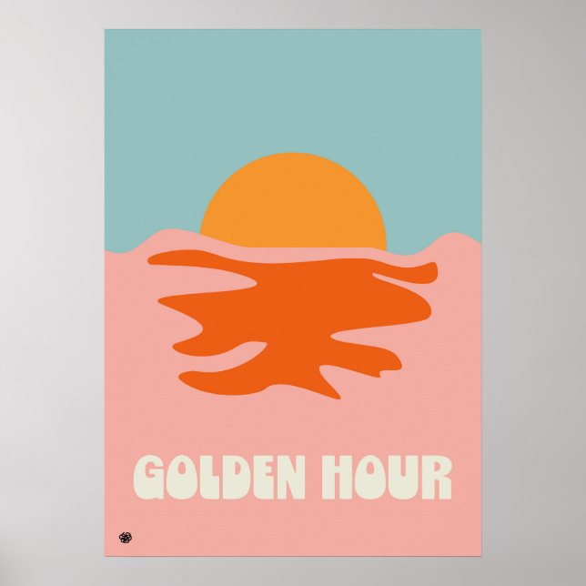 Minimalist Modern Home Sunset Poster  (Front)