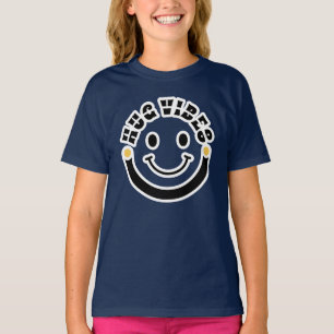 Minimalist Modern Hug Vibes Circle – Smile Curve T-Shirt