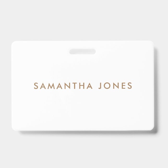 Minimalist Modern ID Badge (Front)