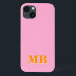 Minimalist Modern Initial Monogram iPhone 13 Case<br><div class="desc">Navy Blue Minimalist Modern Initial Monogram Phone Case. Create your own personalised iPhone Case with custom initial name.</div>