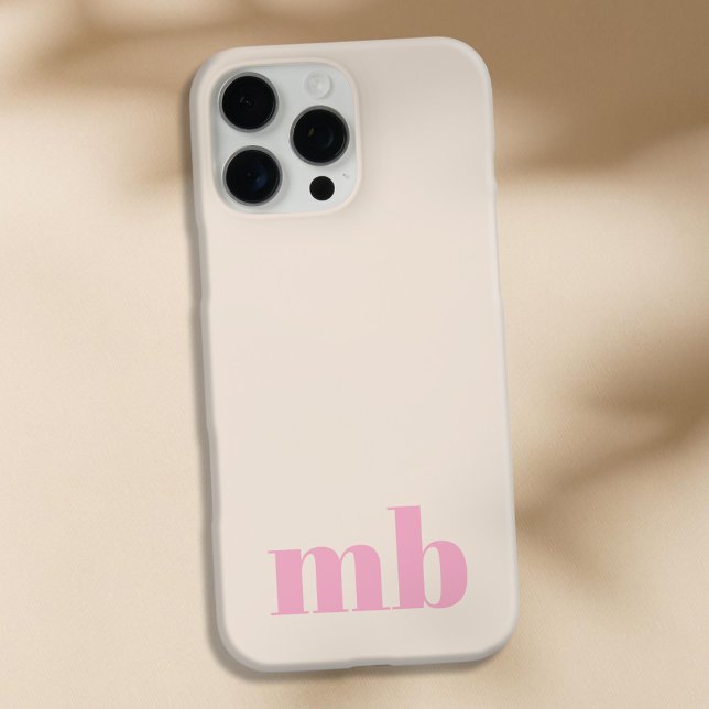 Minimalist Modern Initial Monogram iPhone Case (Creator Uploaded)