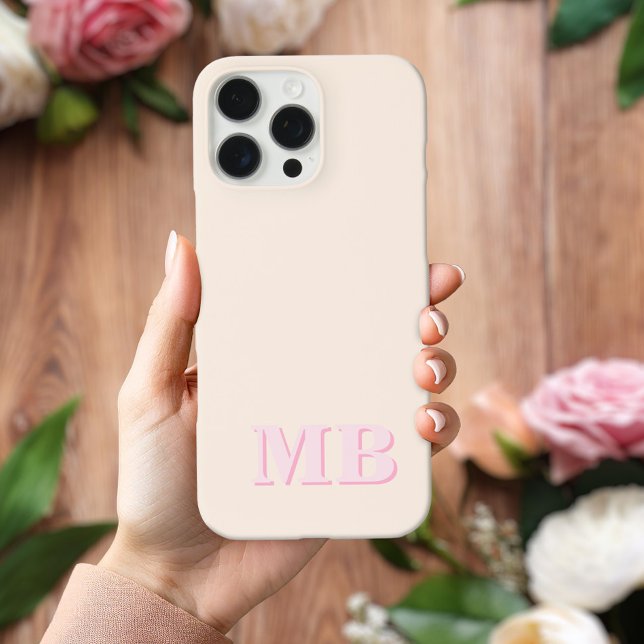 Minimalist Modern Initial Monogram iPhone Case (Creator Uploaded)