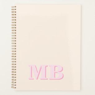 Minimalist Modern Initial Monogram Planner
