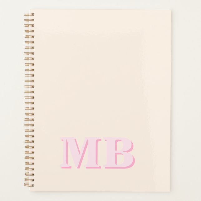 Minimalist Modern Initial Monogram Planner (Front)