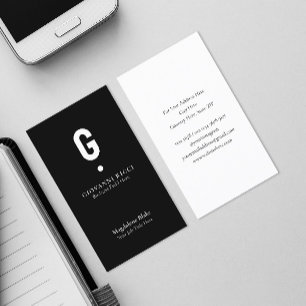 Minimalist Modern Initial on Tiffany Blue Business Card