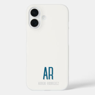 Minimalist Modern Initials iPhone 16 Pro Case