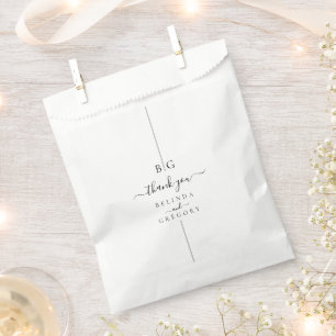 Minimalist Modern Inline Monogram Wedding Favour Bags