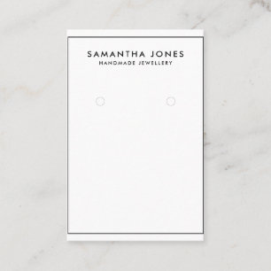 Minimalist Modern jewellery Earrings Display Business Card
