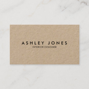 Minimalist Modern Kraft Business Card