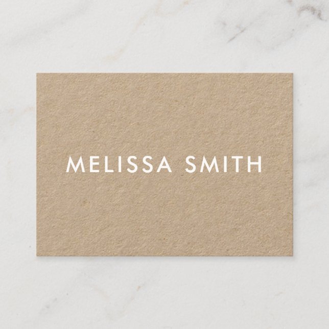 Minimalist Modern Kraft Business Card (Front)