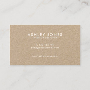 Minimalist Modern Kraft Business Card