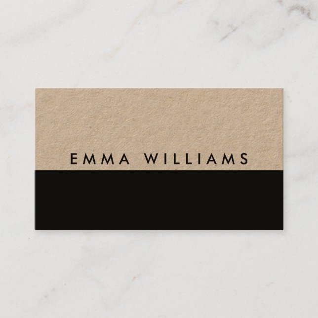 Minimalist Modern Kraft Business Card (Front)