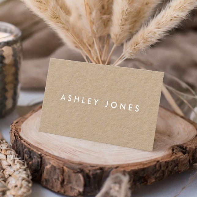 Minimalist Modern Kraft Business Card (Creator Uploaded)
