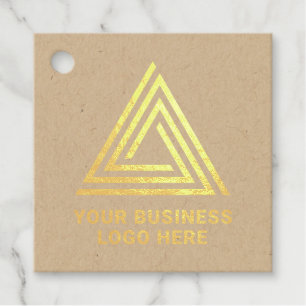 Minimalist Modern Kraft Business Logo Favour Tags