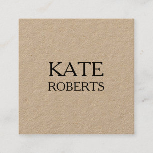Minimalist modern kraft professional business card