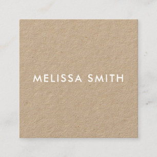 Minimalist Modern Kraft Square Business Card