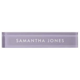 Minimalist Modern Lavender Nameplate