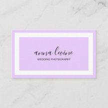 Minimalist Modern Lavender Purple White Border
