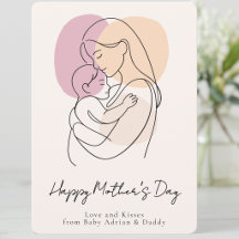 Minimalist Modern Line Art Mum & Baby Mother’s Day