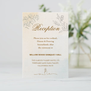 Minimalist Modern Line art Wedding RSVP Card