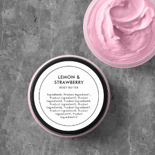 Minimalist Modern List of Ingredients Label
