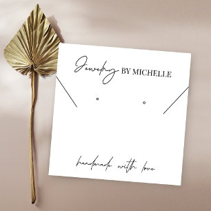 Minimalist Modern Logo Earrings Display Cards