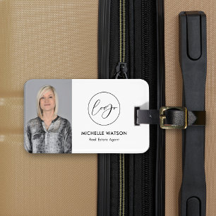 Minimalist Modern Logo Real Estate Agent Photo Luggage Tag