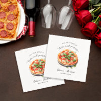 Minimalist Modern Love and Pizza Rehearsal Dinner