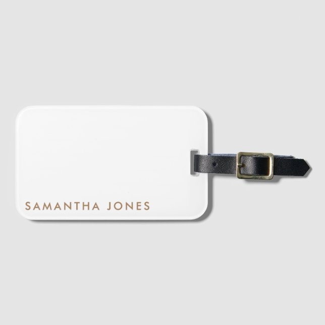 Minimalist Modern Luggage Tag (Front Horizontal)