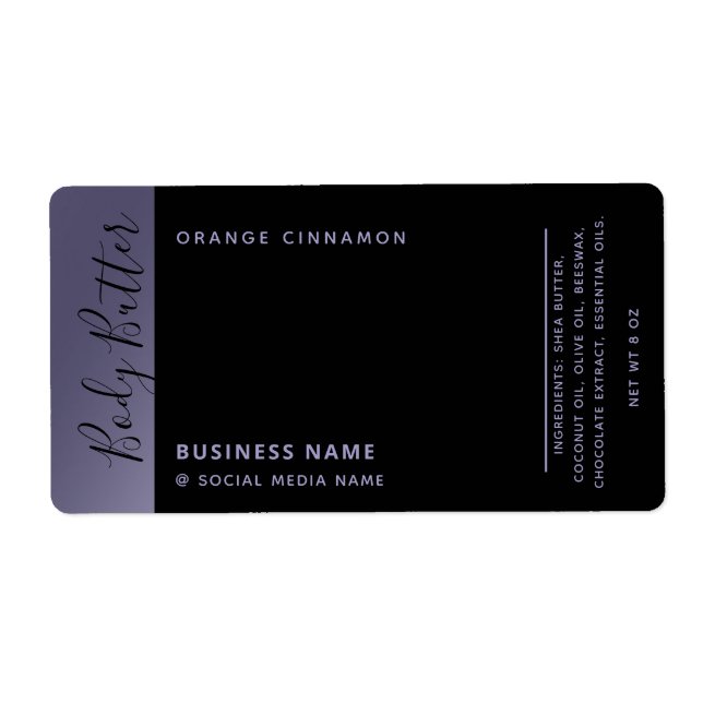 Minimalist modern luxury typography black lavender (Front)