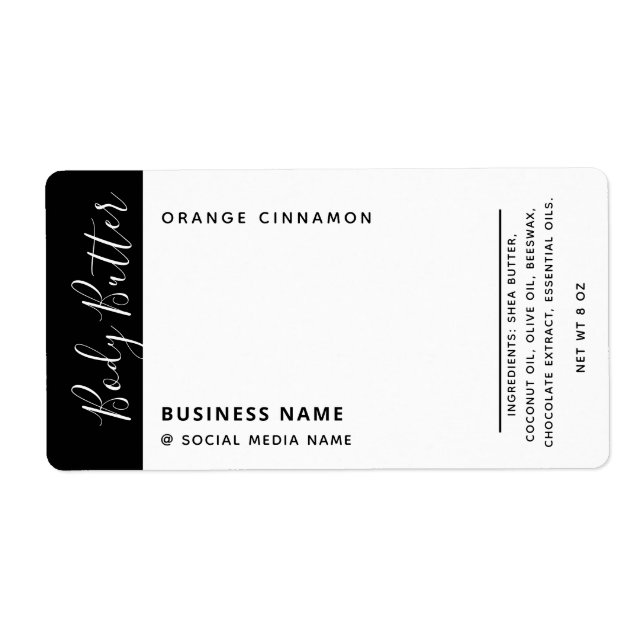 Minimalist modern luxury typography white  label (Front)