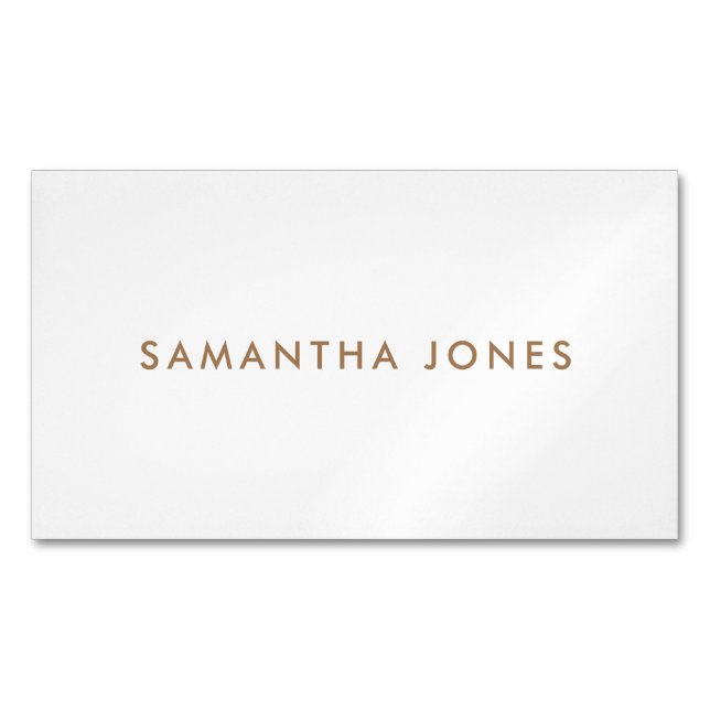 Minimalist Modern Magnetic Business Card (Front)