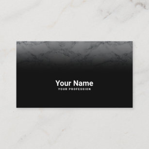 Minimalist Modern Marble Black White Name Logo Business Card