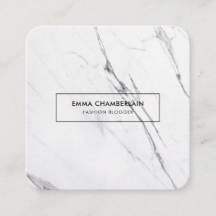 Minimalist Modern Marble Square Business Card