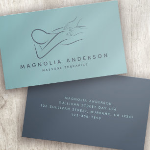 Minimalist Modern   Massage Therapist Business Card