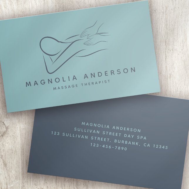 Minimalist Modern | Massage Therapist Business Card (Creator Uploaded)