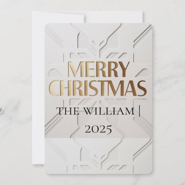 Minimalist Modern Merry Christmas Card (Front)