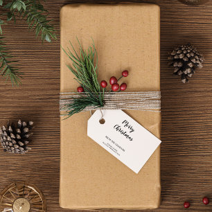 Minimalist Modern Merry Christmas Gift Tags