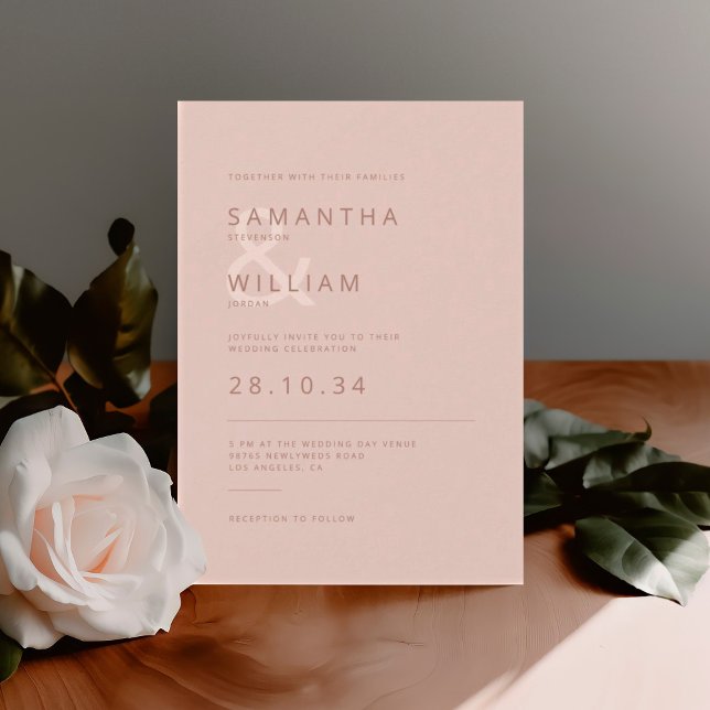 Minimalist modern mix & match elegant wedding invitation (Creator Uploaded)